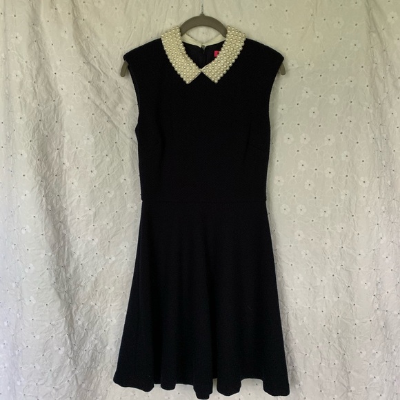 Betsy Johnson Navy Fit & Flare Dress - Picture 2 of 7